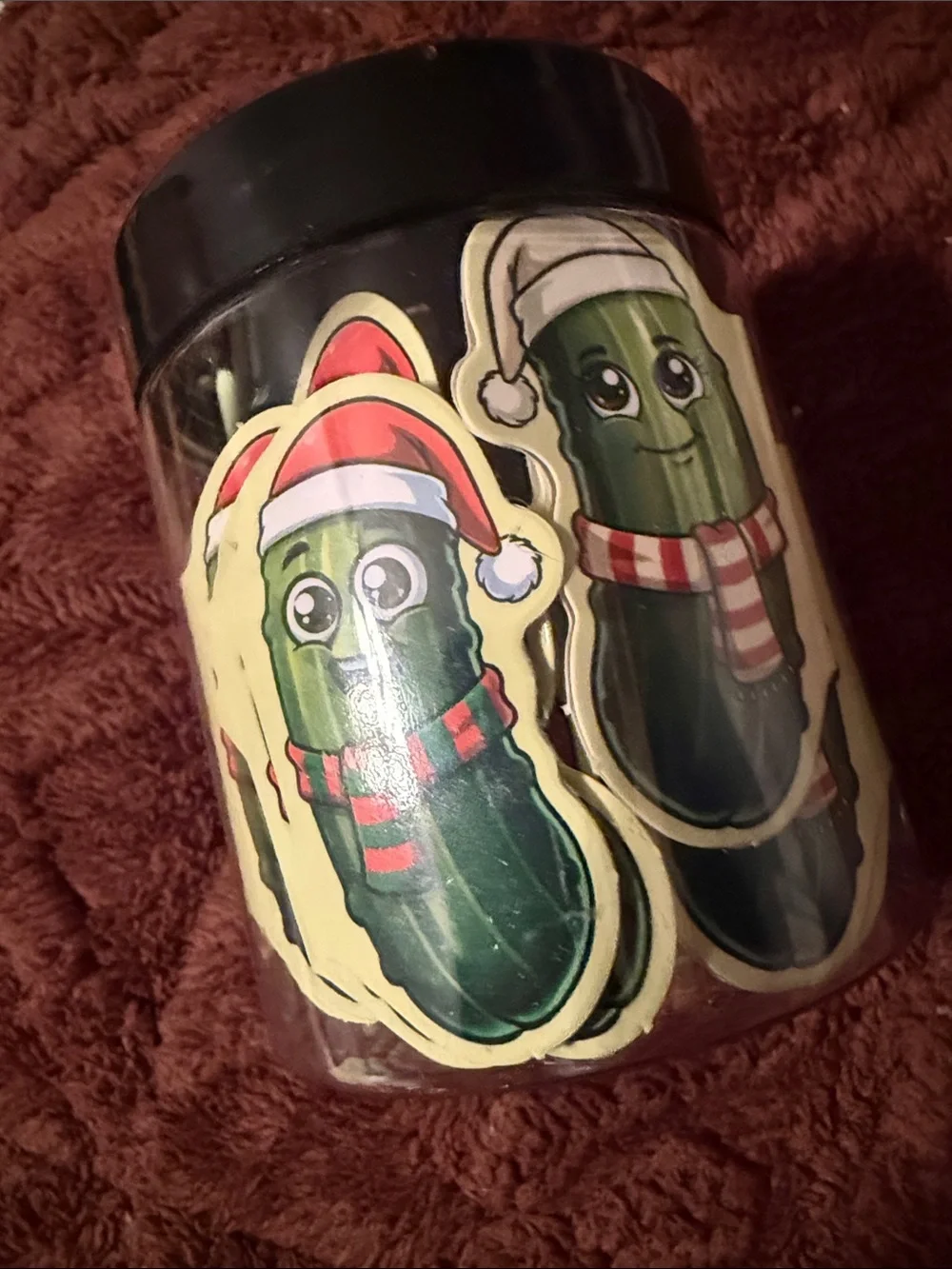 Positive Christmas Pickle Jar - Holiday Green Novelty Decoration